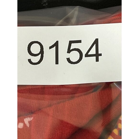 Old Navy Red Patterned Blouse Medium Rayon Womens Top - Picture 7 of 7